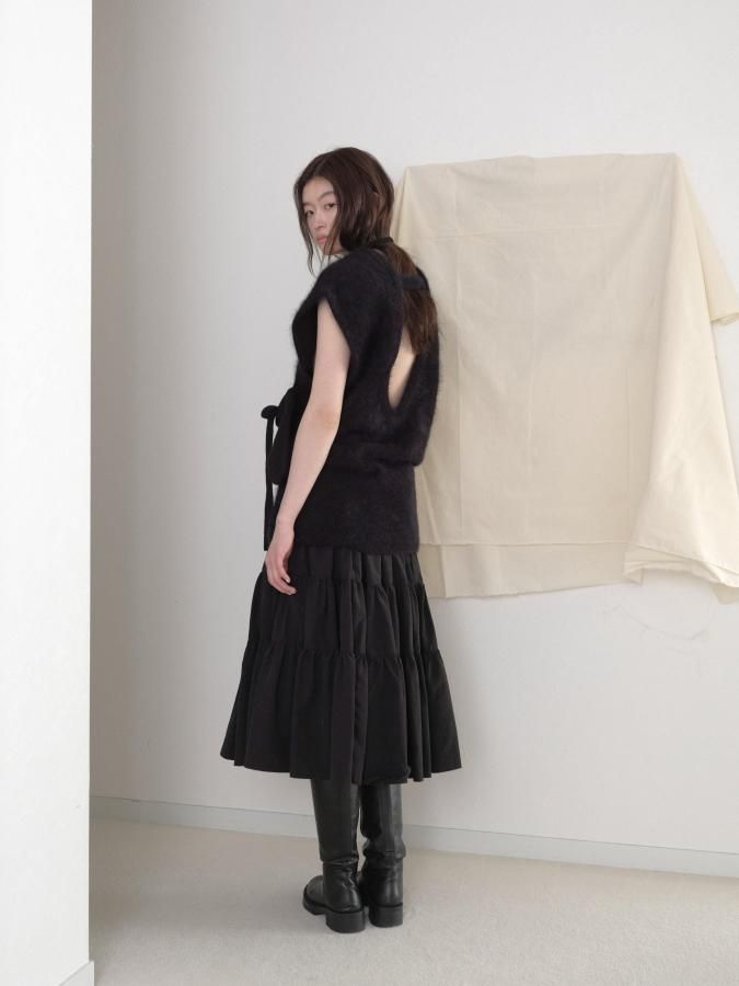 rosary moon ロザリームーン ティアードスカート Side Open Tiered Skirt - ROSARYMOON OFFICIAL WEB STORE