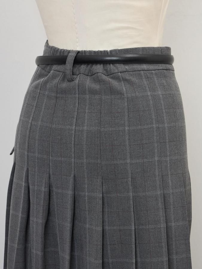 Slit Pleated Skirt - ROSARYMOON OFFICIAL WEB STORE