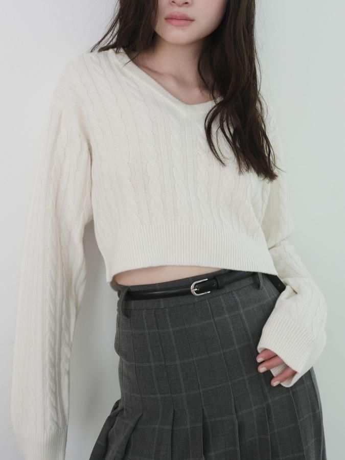 Slit Pleated Skirt - ROSARYMOON OFFICIAL WEB STORE