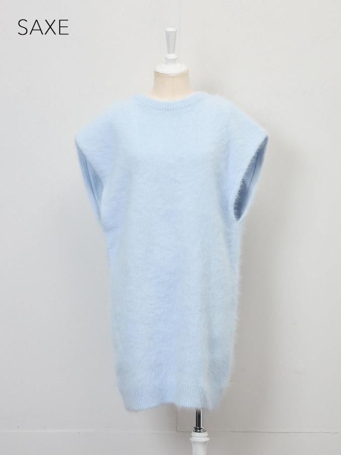 Angola Back Open Knit Tunic - ROSARYMOON OFFICIAL WEB STORE