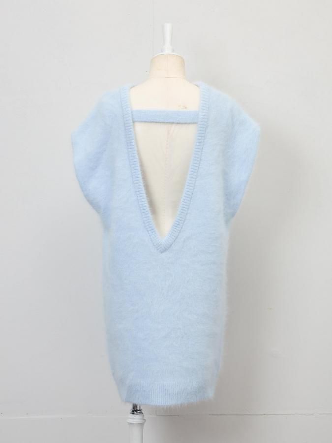ワンピース Rosary moon Angola Back Open Knit Tunic Angola Back Open Knit Tunic - ROSARYMOON OFFICIAL WEB STORE