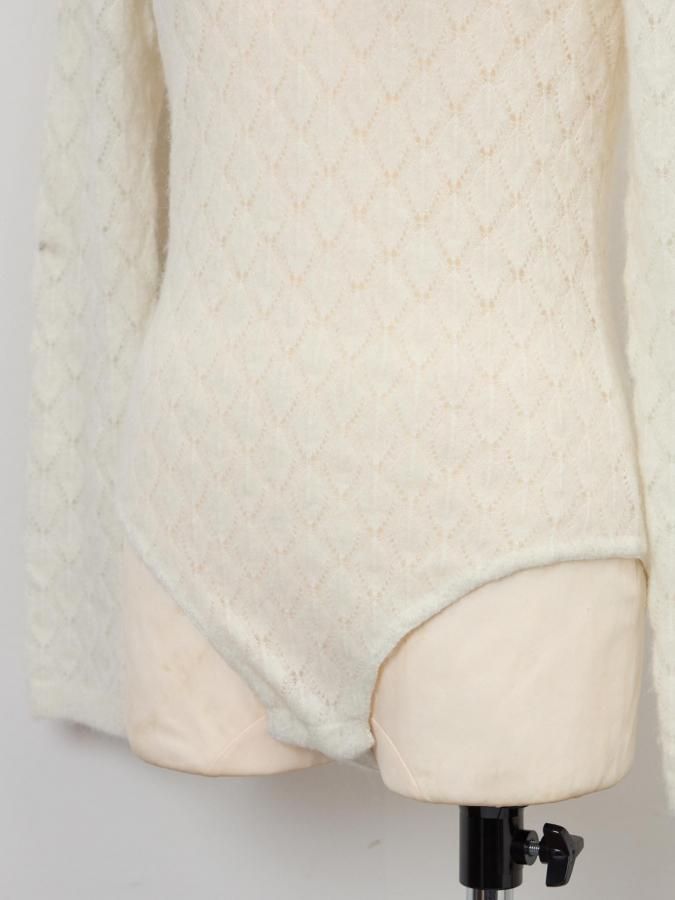 Rosary moonニット Back Open Crochet Leotard Back Open Crochet Leotard - ROSARYMOON OFFICIAL WEB STORE