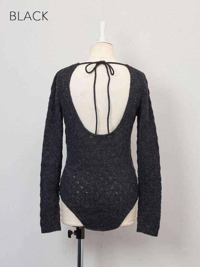 【新品未使用】Rosarymoon Back Sheer Leotard 新品未使用】Rosarymoon Back Sheer Leotard Frill Neck Rib