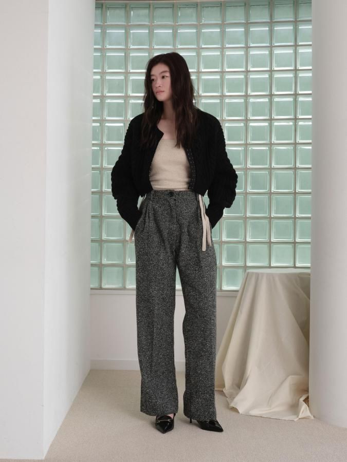 2way Cable Cardigan - ROSARYMOON OFFICIAL WEB STORE