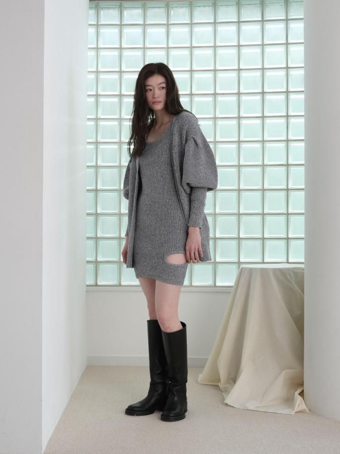 rosarymoon3点セット Rosarymoon Bias Check Panel Dress