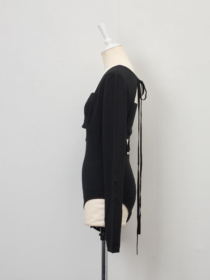 BASIC~ Layered Bare Knit Leotard - ROSARYMOON OFFICIAL WEB STORE