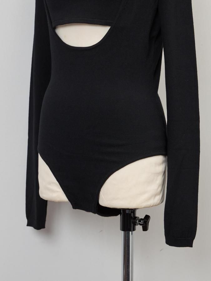 BASIC~ Layered Bare Knit Leotard - ROSARYMOON OFFICIAL WEB STORE