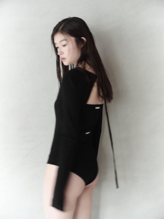 ロザリームーン　~BASIC~ Layered Bare Leotard BASIC~ Layered Bare Knit Leotard - ROSARYMOON OFFICIAL WEB STORE
