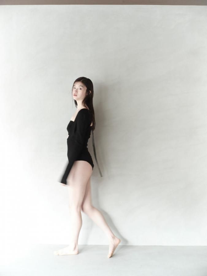BASIC~ Layered Bare Knit Leotard - ROSARYMOON OFFICIAL WEB STORE