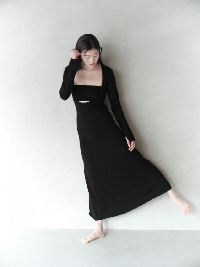 ワンピース rosarymoon /Back Cross Knit Dress rosarymoon☆ Back Cross Knit Dress