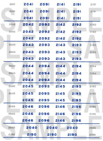 RCA-NI069 南海2000系 車番インレタ【3】(鉄コレ後期車4連・新塗装用