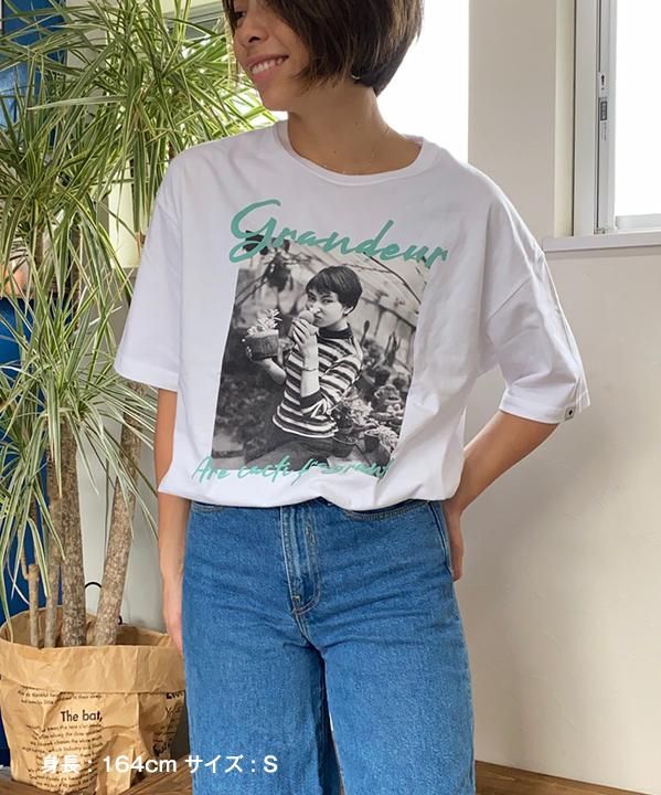 Granduer サボテン:ビッグシルエットTシャツ - 黒柳徹子 公式 Granduer サボテン:ビッグシルエットTシャツ - 黒柳徹子 公式