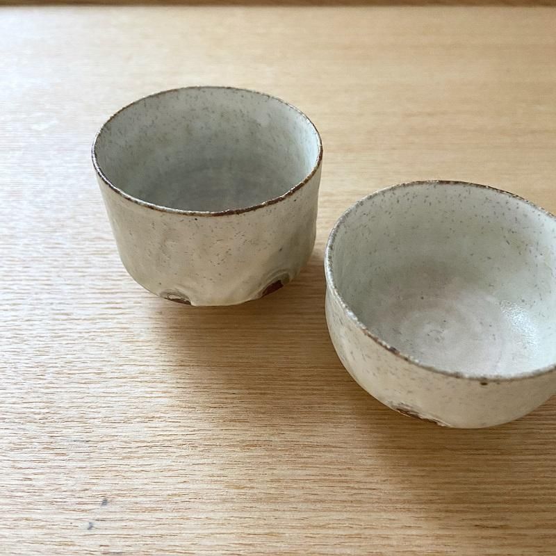 陶器｜作家:黒木泰等 粉引ぐい呑み｜hounoki