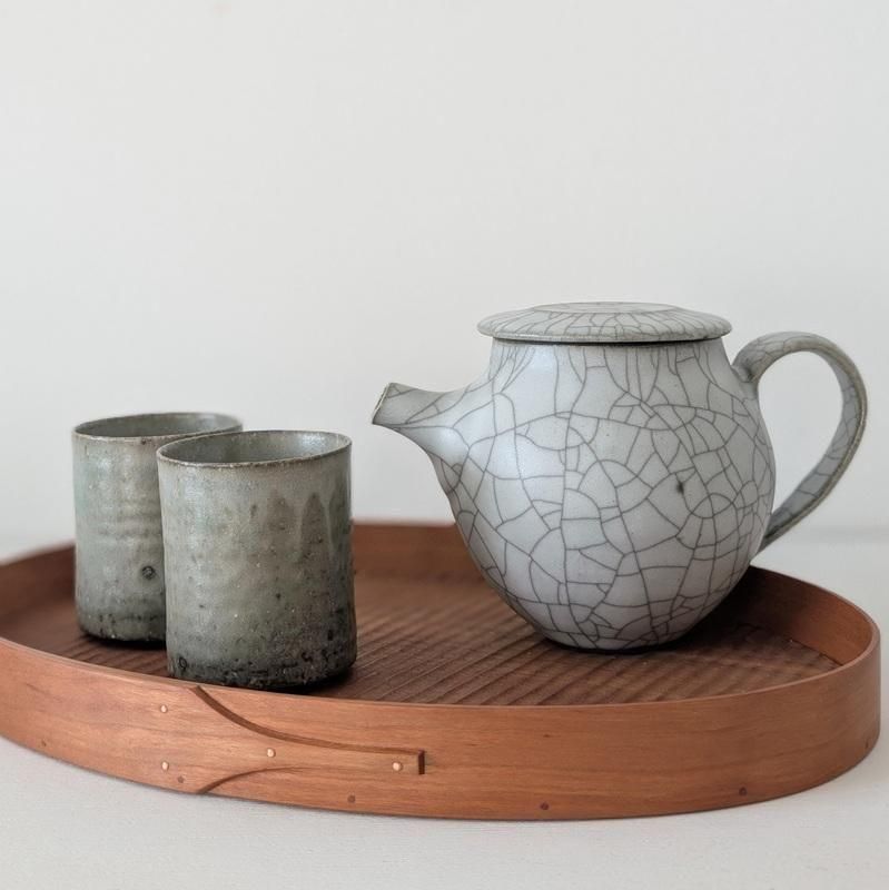 高田志保 炭入りポット カップ 作家 陶器｜高田志保 ツマミなし炭入りポット｜hounoki