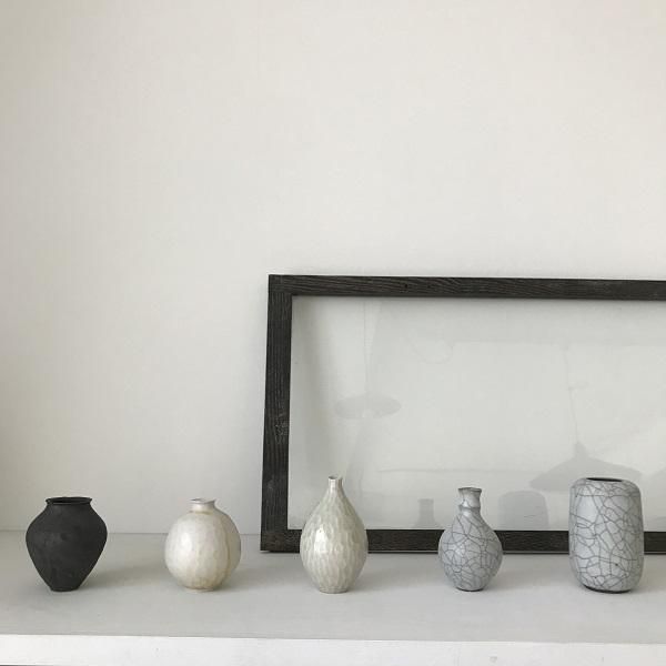 陶器|作家:高田志保|黒釉花器③|hounoki 陶器|作家:高田志保|黒釉花器③|hounoki