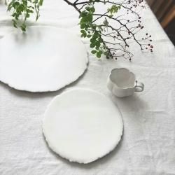 陶器｜高田志保 チタン釉足付豆皿｜hounoki