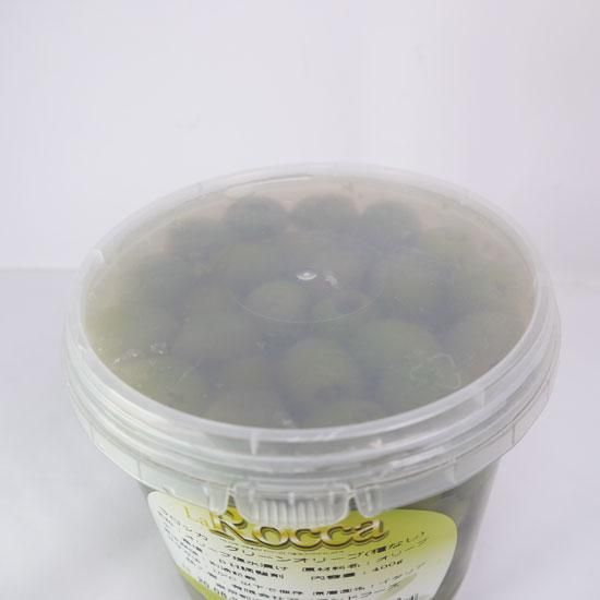 グリーンオリーブ（種無し）ラロッカ 400g イタリア産