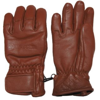 65OFF !! LEATHER 5 FINGER BRN  