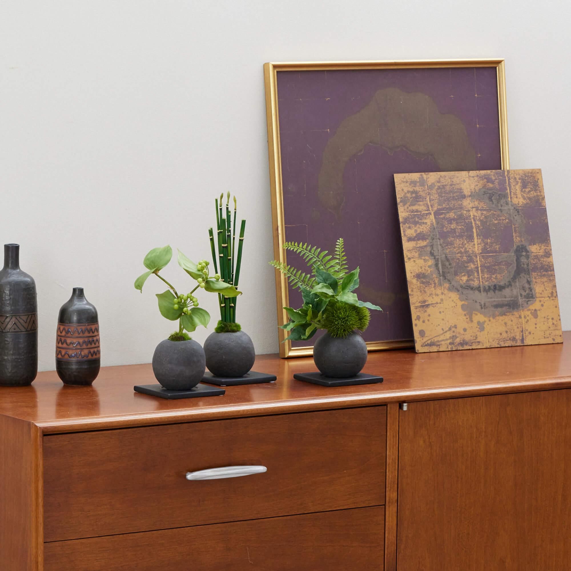 トクサ 檜炭ボール フェイク盆栽 カップボン | 造花専門店プリマ