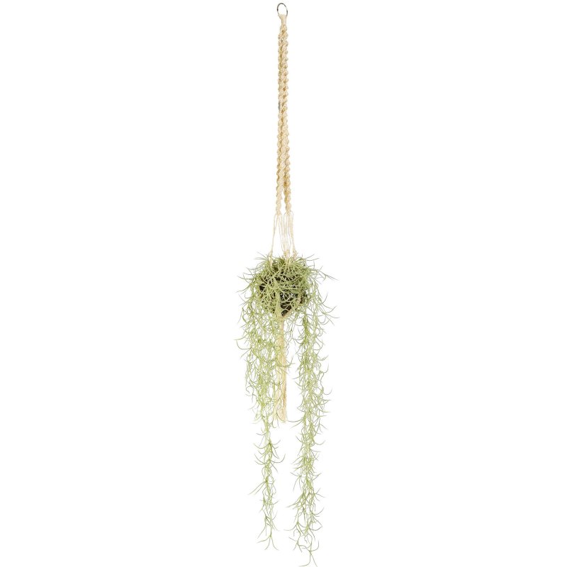 スパニッシュモス マクラメハンギング ナチュラル  観葉植物 フェイクグリーン