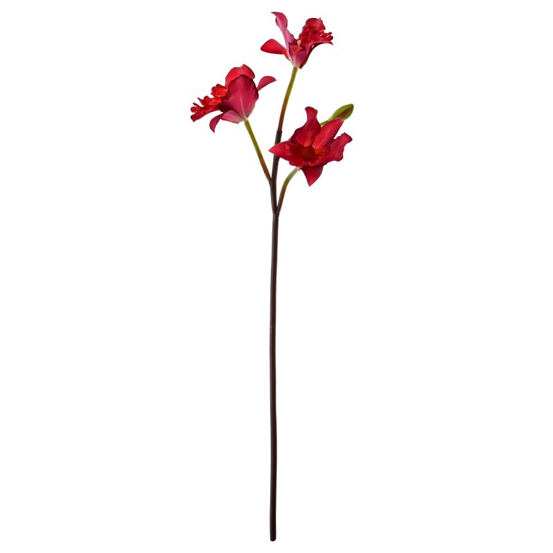 カトレア 洋蘭 レッド 単品花材 造花 アーティフィシャルフラワー 