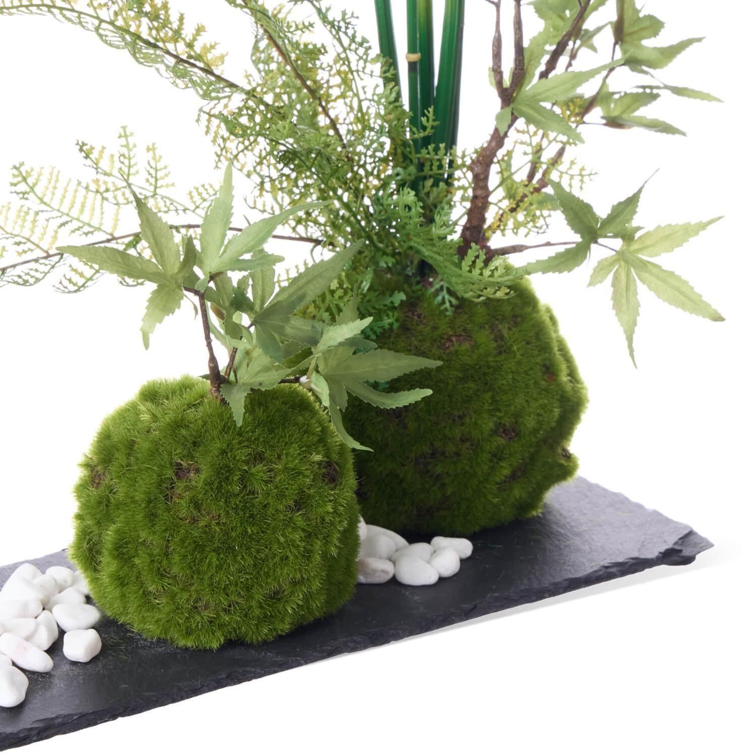 モミジ 寄せ植え苔玉 フェイク盆栽 カップボン | 造花専門店プリマ