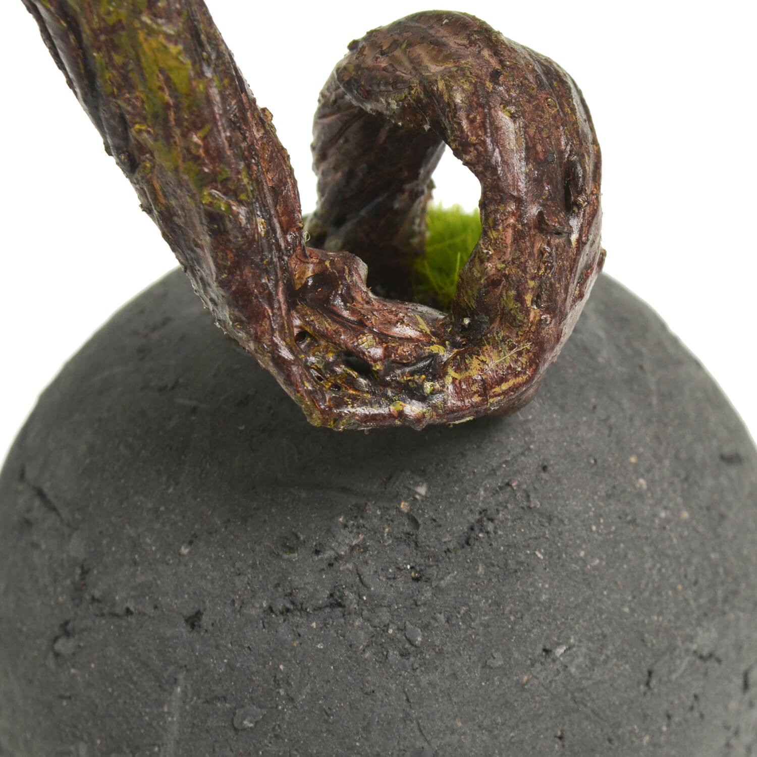 松・吹き流し 檜炭ボール(黒皿) CUPBON 盆栽 フェイクグリーン