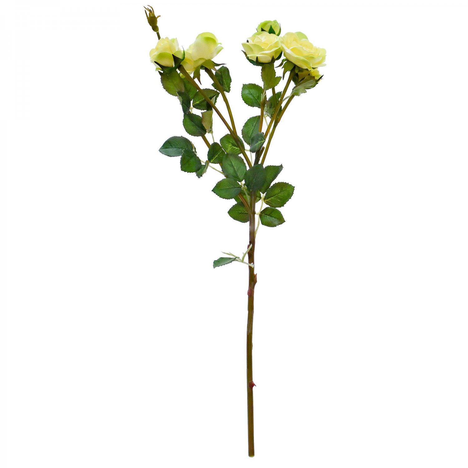 ローズ 薔薇 クリームイエロー 単品花材 造花 アーティフィシャルフラワー 