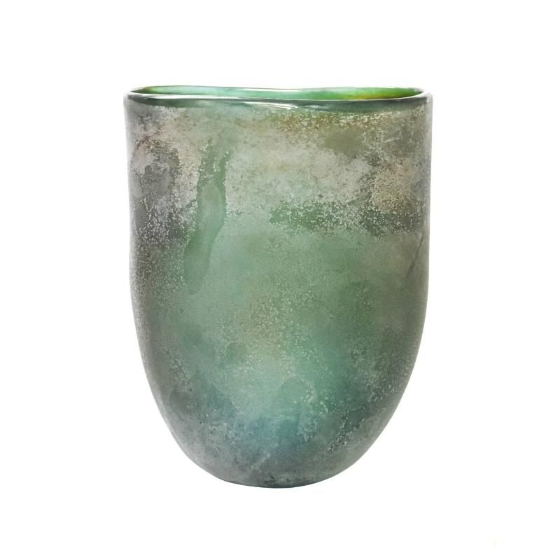 マイセン　Meissen クリスタル　フラワーベース　緑　色被　花瓶　切子 マイセン Meissen クリスタル フラワーベース 緑 色被 花瓶 切子