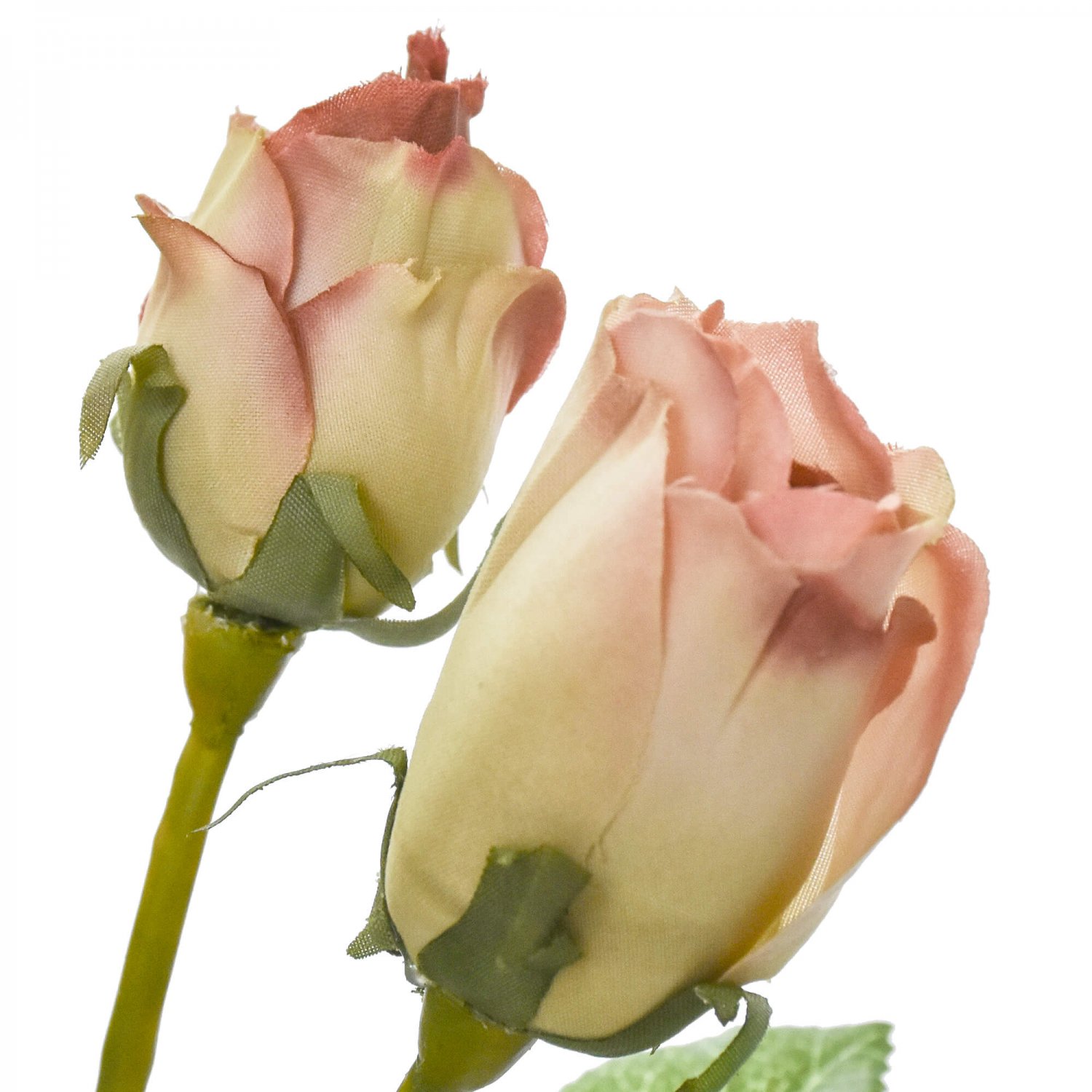 蕾つきローズ 薔薇 ソフトピンク 単品花材 造花 アーティフィシャルフラワー 