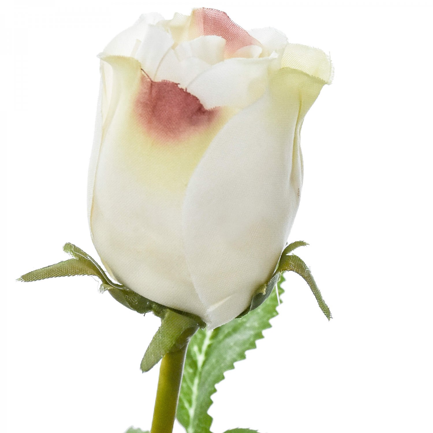 蕾つきローズ 薔薇 ホワイト 単品花材 造花 アーティフィシャルフラワー 
