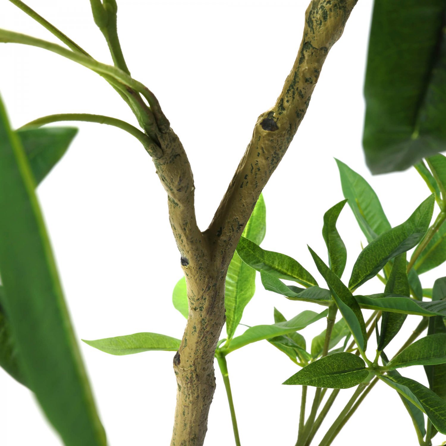 パキラ GWプランター H130cm ボーダーホワイト 観葉植物 フェイクグリーン eco 【別倉庫直送品】 