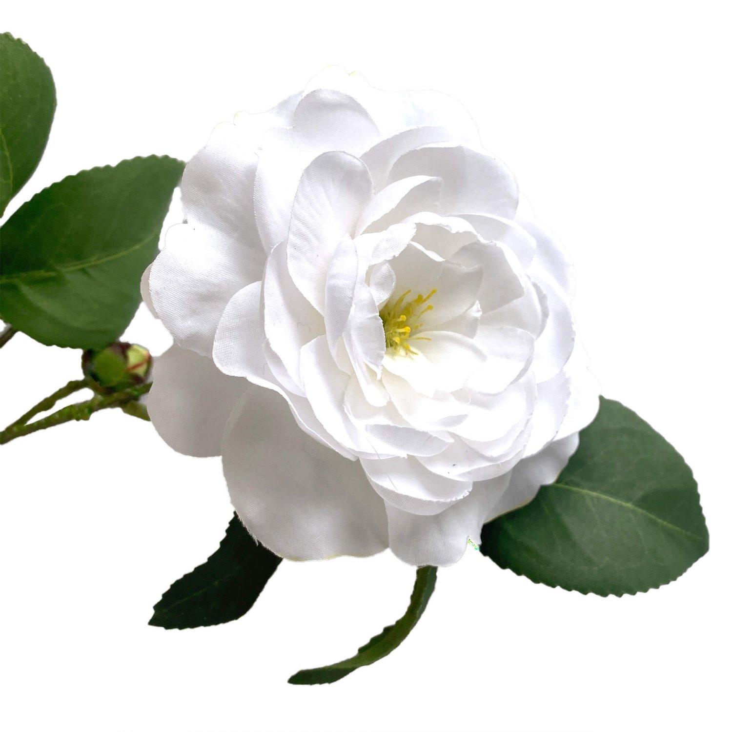 ツバキ 寒椿 ホワイト 単品花材 造花 アーティフィシャルフラワー 