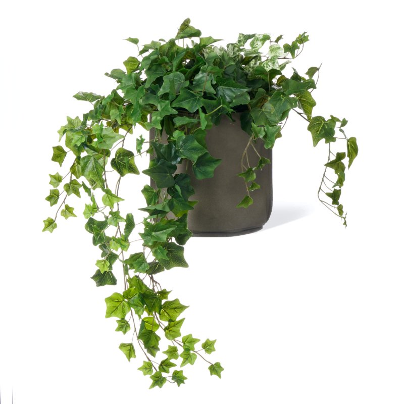 アイビー レザーポット H45cm グレー 観葉植物 フェイクグリーン eco