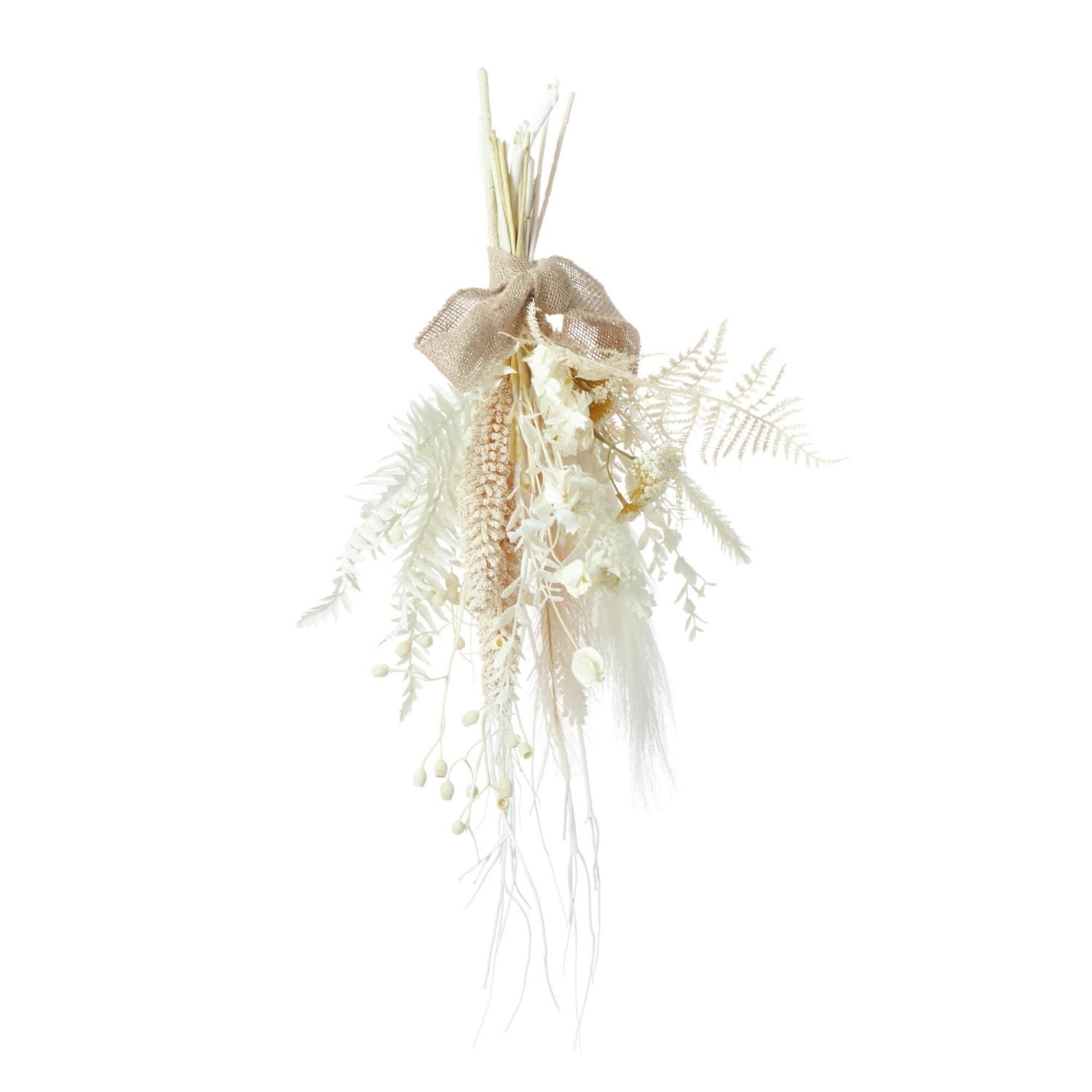 造花　フラワーアレンジメント　ホワイト　ベージュ ベージュ系 スワッグ造花 フラワーアレンジメント | 造花専門店プリマ