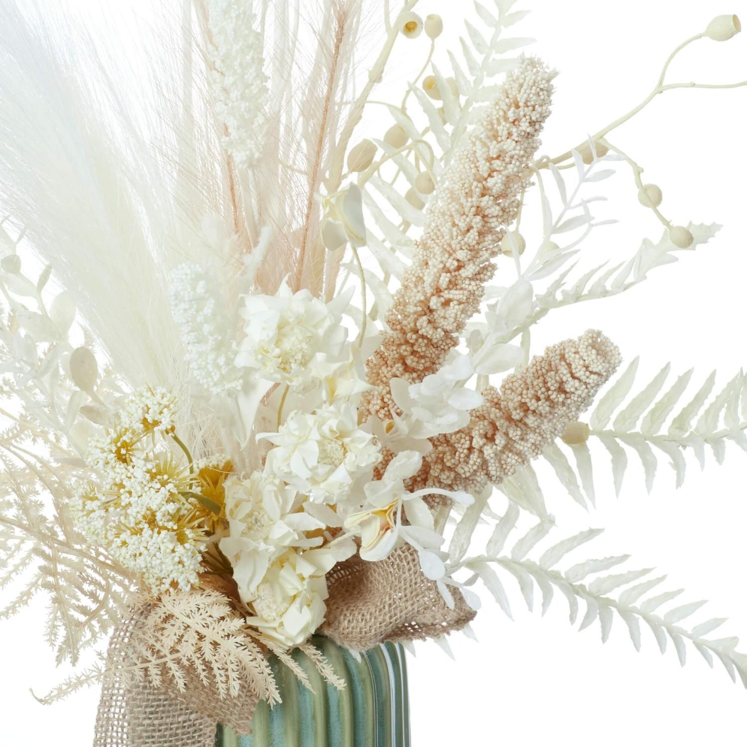 ベージュ系 スワッグ 器付造花 フラワーアレンジメント | 造花専門店プリマ