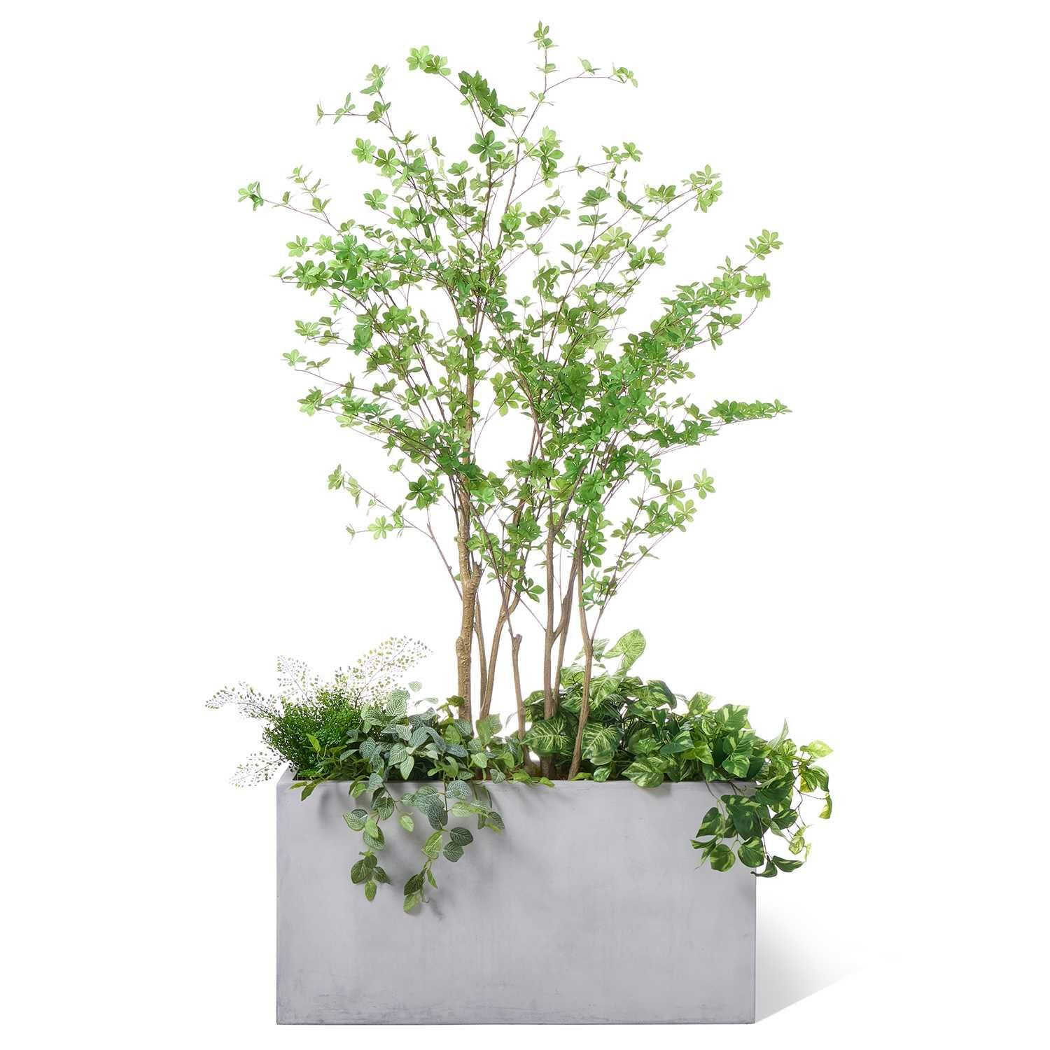 ドウダンツツジ ポトス テラメントLGY パーテーション 植栽 フェイク