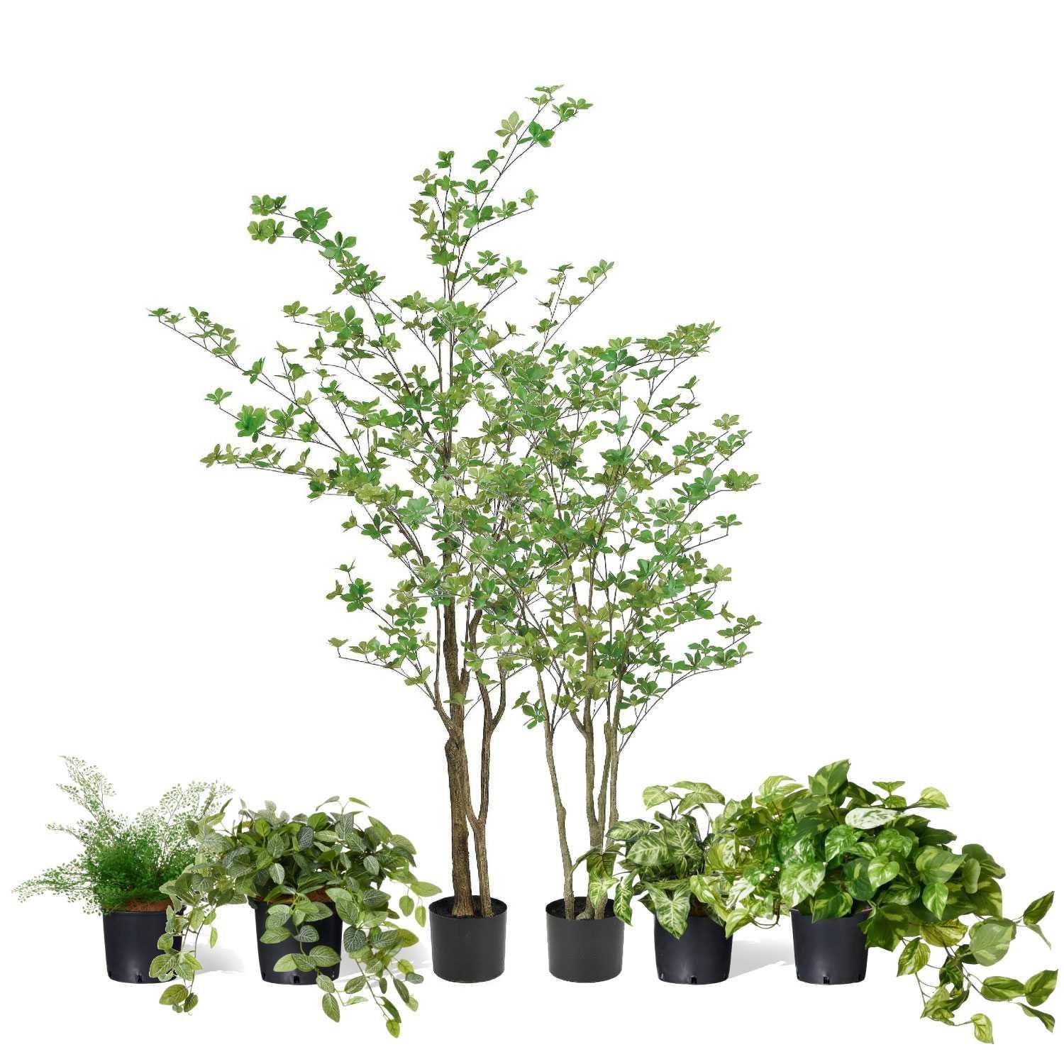 ミックスQ インナーポット 6号 6個セット 観葉植物 フェイクグリーン 別倉庫直送品
