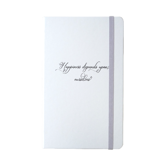 聖域と繋がるノート ホワイト 幸せかどうかは自分次第 手帳メーカー専用紙 横罫線 Laddessperite