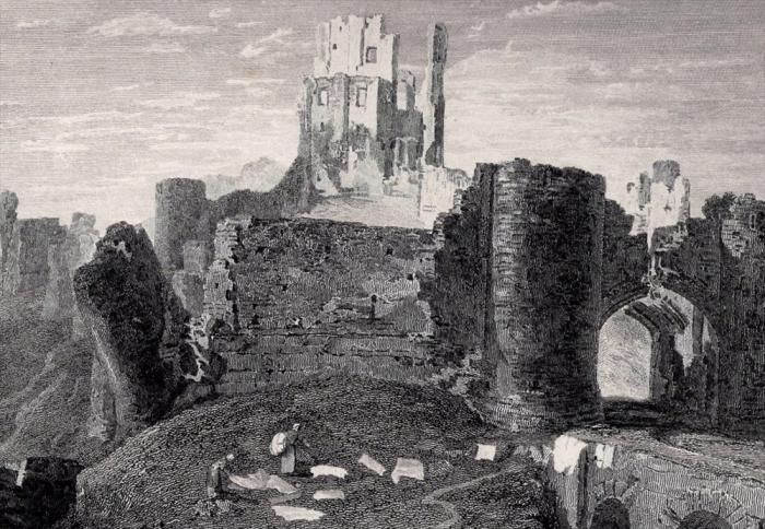 J.M.W.ターナー、《イースト・カウズ城、希少画集画、 新品額装 J.M.W.ターナー、《イースト・カウズ城、希少画集画、 新品額装