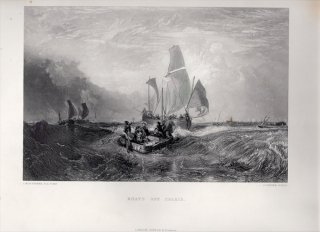 1865年 J.M.W.Turner Turner Gallery カレー沖の釣船 Boats off Calais ドーヴァー海峡