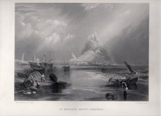 1865年 J.M.W.Turner Turner Gallery 聖ミカエルの山 St. Michael's Mount, Cornwall  コーンウォール州