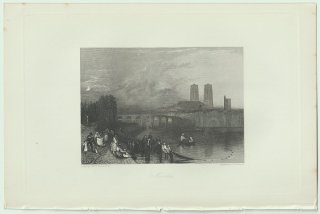 1853年 J.M.W.Turner The Rivers of France Pl.46 マント Mantes セーヌ川