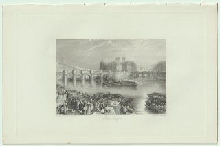 1853年 J.M.W.Turner The Rivers of France Pl.54 ポンヌフ Pont Neuf セーヌ川 パリ