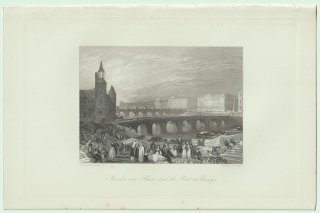 1853年 J.M.W.Turner The Rivers of France Pl.55 マルシェ・オ・フルール Marche aux Fleurs and the Pont au Change