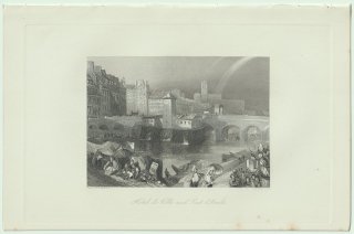 1853年 J.M.W.Turner The Rivers of France Pl.56 オテル・ド・ヴィル アルコル橋 Hotel de ville and Pont d'Arcole