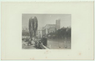 1853年 J.M.W.Turner The Rivers of France Pl.60 トロワ Troyes サン・ピエール・サン・ポール大聖堂