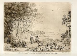 1774ǯ Claude Lorrain ¤ν No.42 ڤ A Landscape traversed by a River