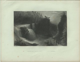 1840ǯ Bartlett ꥫ ȥȥ줫ë򸫲 Trenton Falls, view down the Ravine
