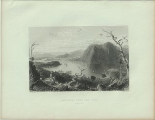1840ǯ Bartlett ꥫ ֥롦ҥ뤫鸫ͥ ϥɥ Crow Nest,from Bull Hill. Hudson River